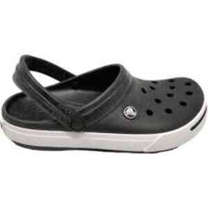 Crocs Unisex Crocband II Sandal, Relaxed Fit Black/White, Unisex Size 5/7 NWT